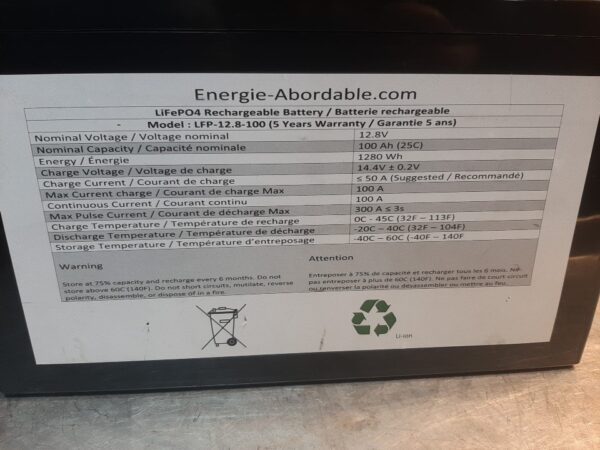 Life PO4 rechargable battery - Image 6