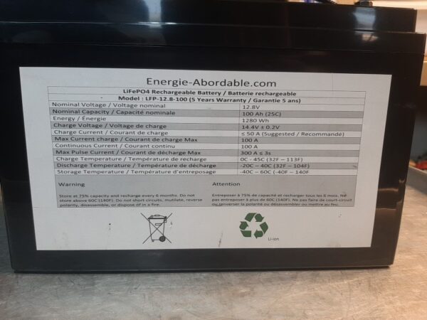 Life PO4 rechargable battery