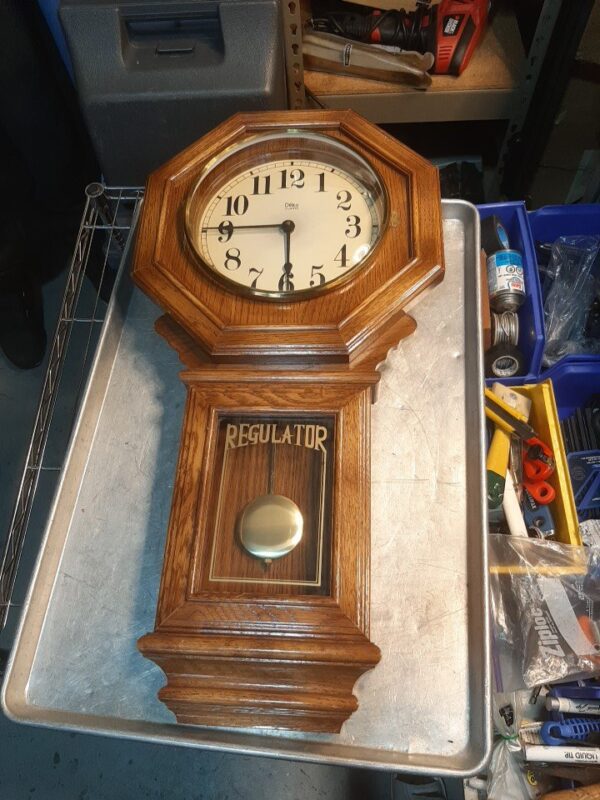 1984 Regulator 40” antique wall clock with pendulum