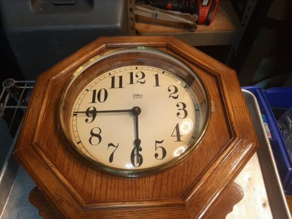 1984 Regulator 40” antique wall clock with pendulum - Image 4