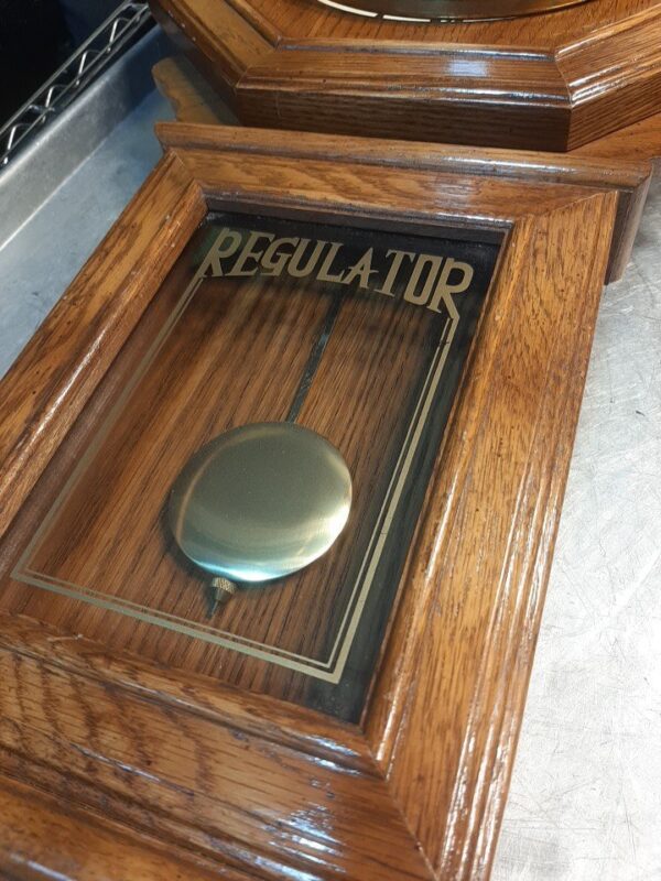 1984 Regulator 40” antique wall clock with pendulum - Image 6