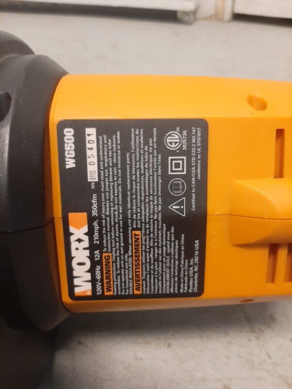 WORX TriVac WG500 12 amp All-in-One Electric Blower/Mulcher/Vacuum - Image 3