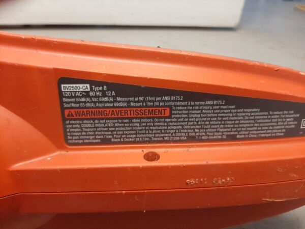 Black & Decker BV2500 Leaf Blower & Vacuum - Image 3