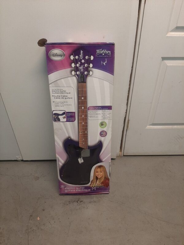 Purple Hannah Montana Secret Star Disney By Washburn 3/4 Electric Guitar TESTED - Image 5