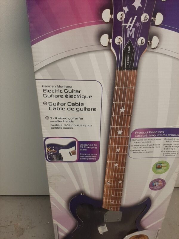 Purple Hannah Montana Secret Star Disney By Washburn 3/4 Electric Guitar TESTED - Image 14