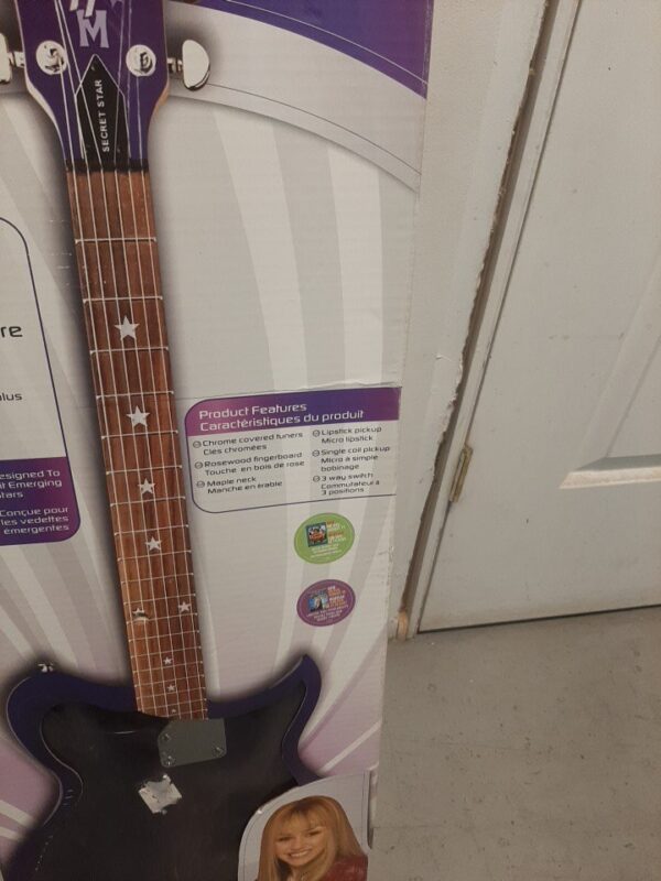 Purple Hannah Montana Secret Star Disney By Washburn 3/4 Electric Guitar TESTED