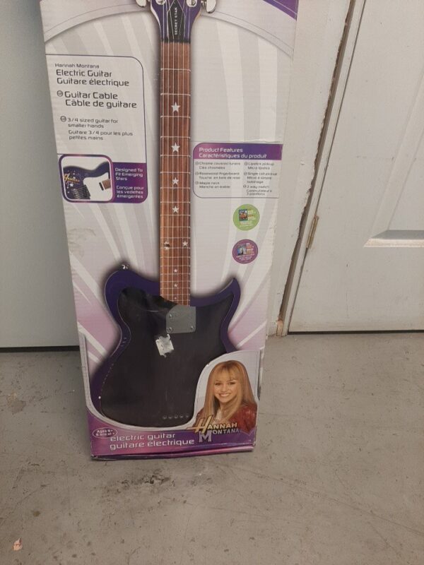 Purple Hannah Montana Secret Star Disney By Washburn 3/4 Electric Guitar TESTED - Image 3