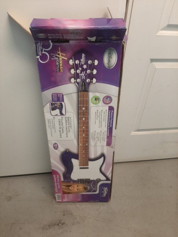 Purple Hannah Montana Secret Star Disney By Washburn 3/4 Electric Guitar TESTED - Image 7