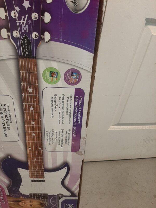 Purple Hannah Montana Secret Star Disney By Washburn 3/4 Electric Guitar TESTED - Image 4