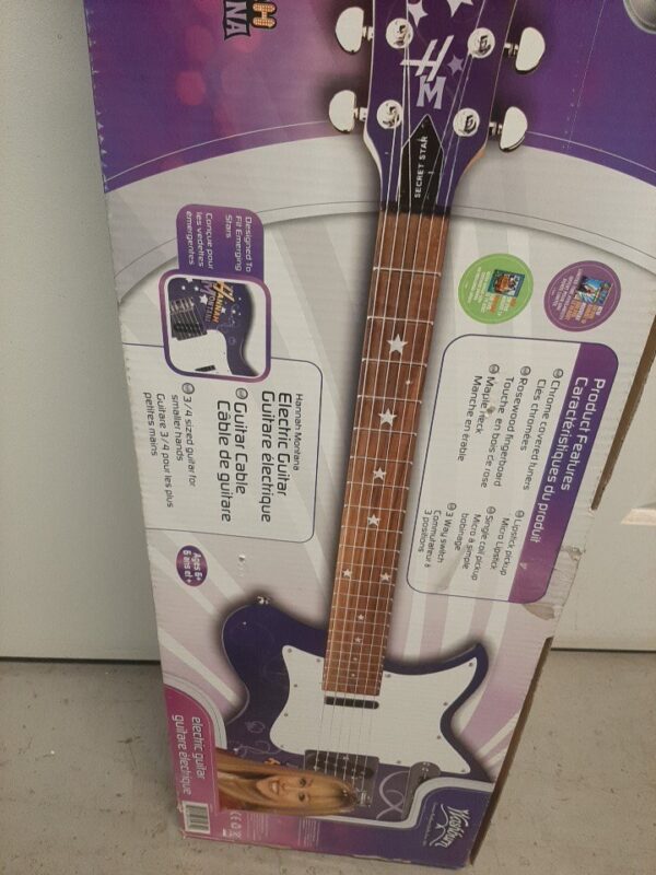 Purple Hannah Montana Secret Star Disney By Washburn 3/4 Electric Guitar TESTED - Image 9