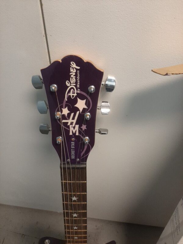 Purple Hannah Montana Secret Star Disney By Washburn 3/4 Electric Guitar TESTED - Image 12