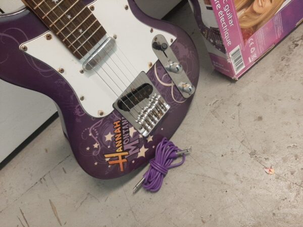 Purple Hannah Montana Secret Star Disney By Washburn 3/4 Electric Guitar TESTED - Image 8