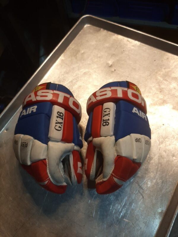 Vintage Easton AIR GX 18 Blue Red Hockey Gloves Flex Grip Size 11.5 - 25CM - Image 4