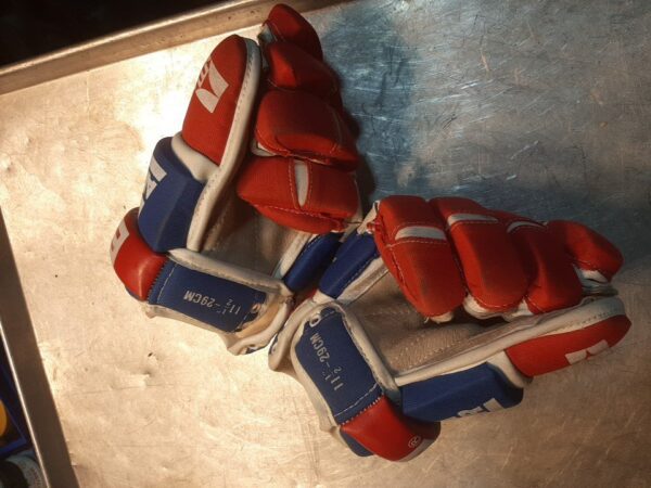 Vintage Easton AIR GX 18 Blue Red Hockey Gloves Flex Grip Size 11.5 - 25CM - Image 3