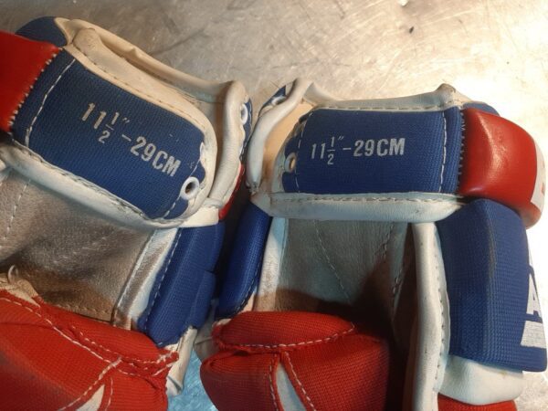 Vintage Easton AIR GX 18 Blue Red Hockey Gloves Flex Grip Size 11.5 - 25CM - Image 2