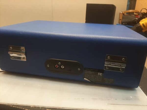 MultiTech Audio Bluetooth Suitcase 3-Speed Turntable Record Player - Blue Model 2ABM9T1S - Image 7