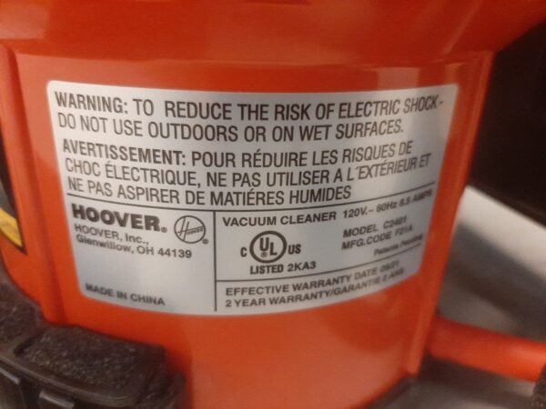 Hoover Commercial Shoulder Vac Pro Backpack Bagged Vacuum Cleaner Model C2401 - Image 6