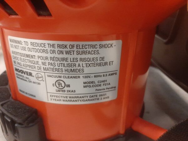 Hoover Commercial Shoulder Vac Pro Backpack Bagged Vacuum Cleaner Model C2401 - Image 5