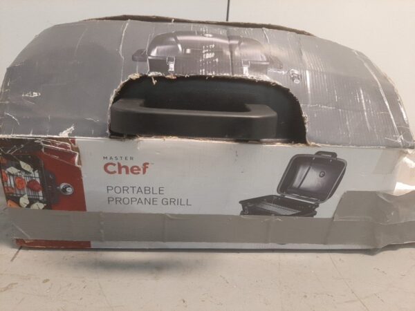 MASTER Chef Portable Tabletop Single-Burner Propane Gas BBQ Grill with Folding Legs - Image 2