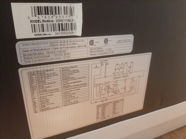 Danby Countertop 6 Place Setting Dishwasher - White SKU: DDW611WLED - Image 2