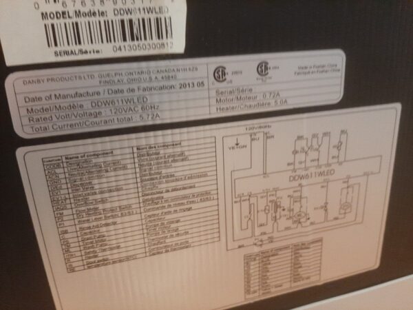 Danby Countertop 6 Place Setting Dishwasher - White SKU: DDW611WLED - Image 11
