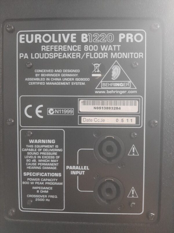 Behringer B 1220, EUROLIVE PRO 800-Watt 12" PA Loudspeaker with Tripod Adjustable Stand - Image 14